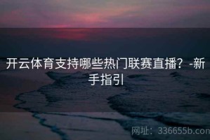 开云体育支持哪些热门联赛直播？-新手指引
