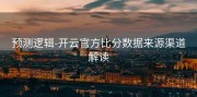 预测逻辑-开云官方比分数据来源渠道解读