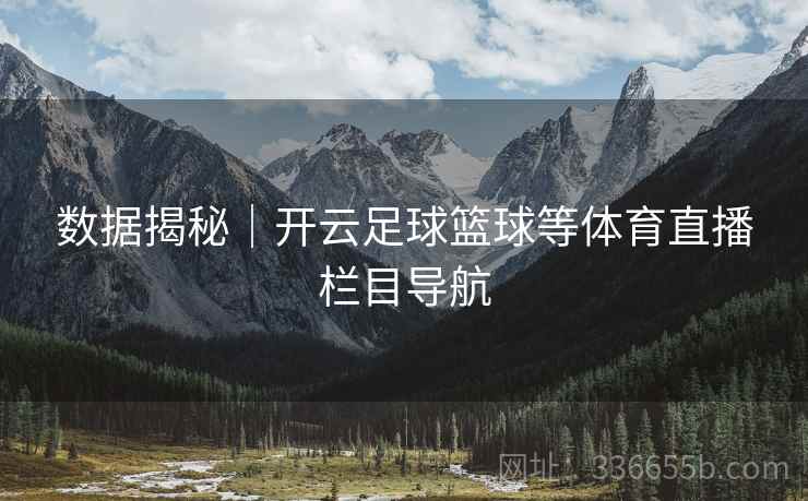 数据揭秘｜开云足球篮球等体育直播栏目导航