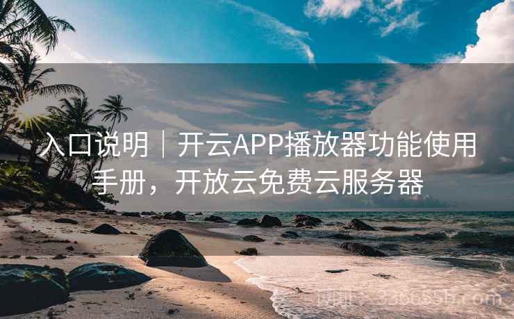 入口说明｜开云APP播放器功能使用手册，开放云免费云服务器