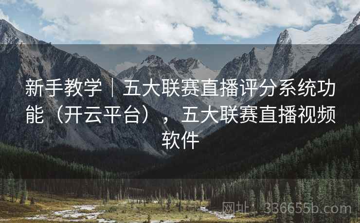 新手教学｜五大联赛直播评分系统功能（开云平台），五大联赛直播视频软件
