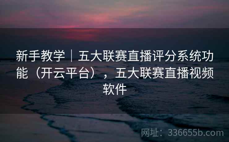 新手教学｜五大联赛直播评分系统功能（开云平台），五大联赛直播视频软件