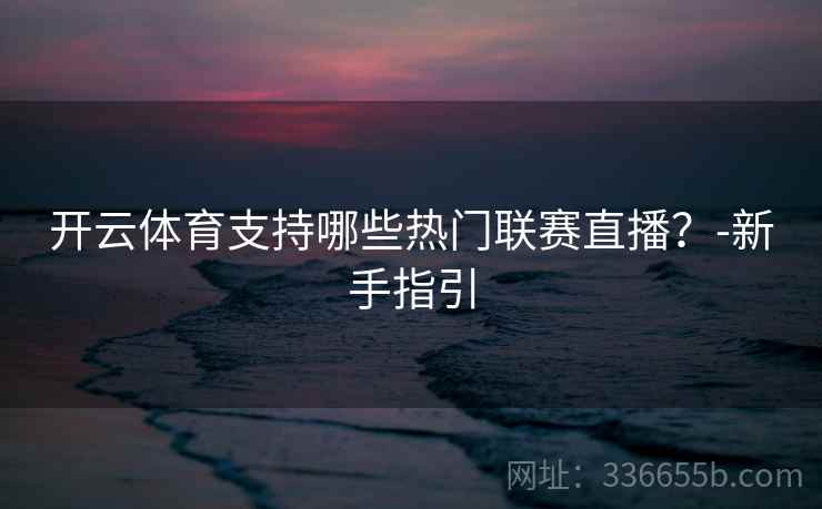 开云体育支持哪些热门联赛直播？-新手指引